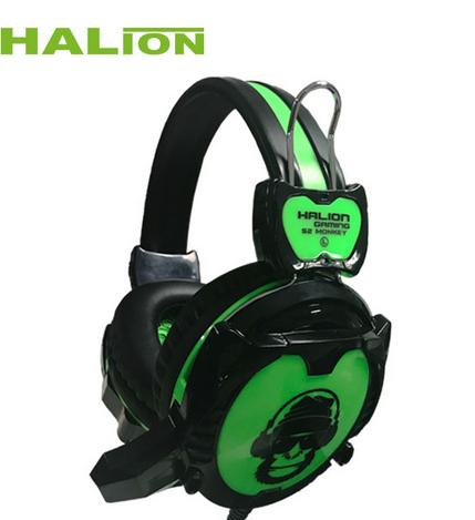 AURICULAR HEADSET GAMER HALION S2 DRAGON NEGRO/VERDE AUDIFONO