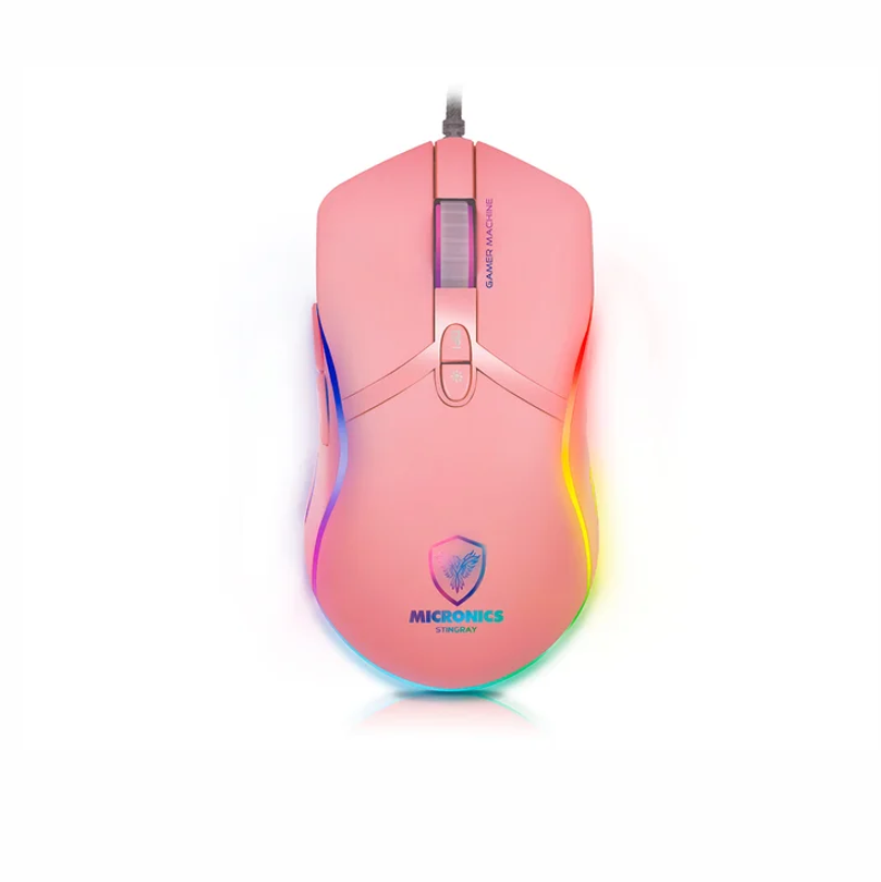 STINGRAY MIC GM813P MOUSE GAMER USB RGB 7B 6400DPI MICRONICS 