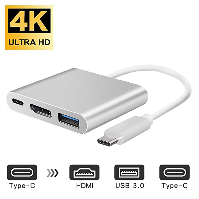 TYPE-C TO HDMI 3 EN 1 ADAPTADOR 