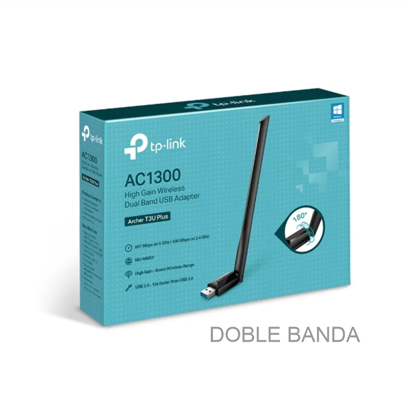 TP-LINK ARCHER T3U PLUS AC 1300 HIGH GAIN WIRELESS DUAL BAND