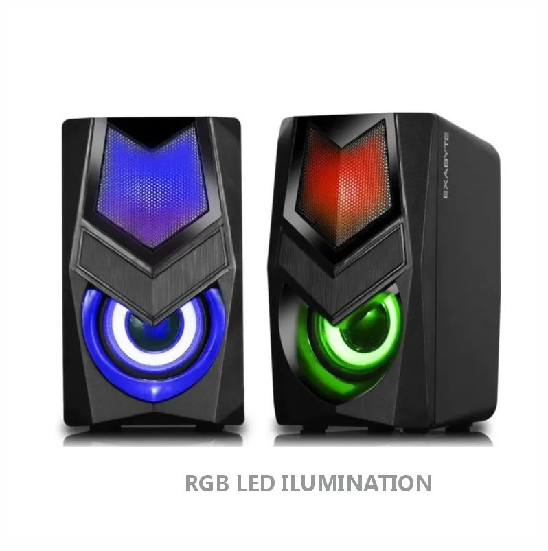 EXABYTE MIC S322 PARLANTE 2.0 RGB LED 2INCH MICRONICS