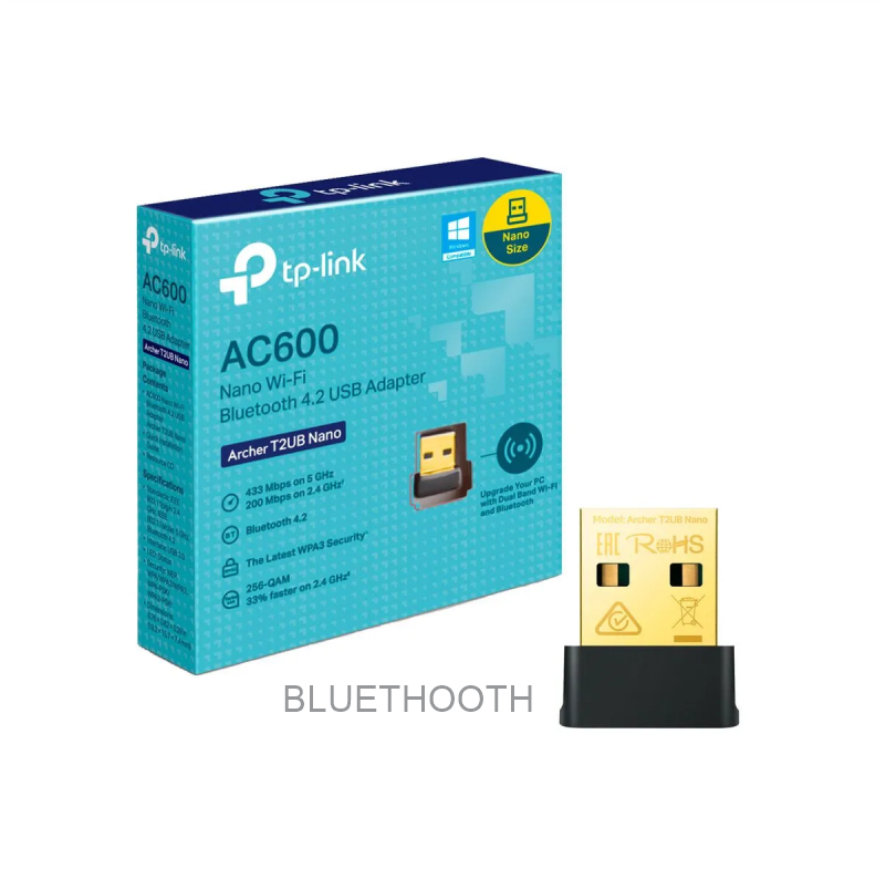 ADAPTADOR BLUETOOTH USB TP-LINK ARCHER T2UB NANO AC600 NANO DUAL BAND WIFI BLUETHOO