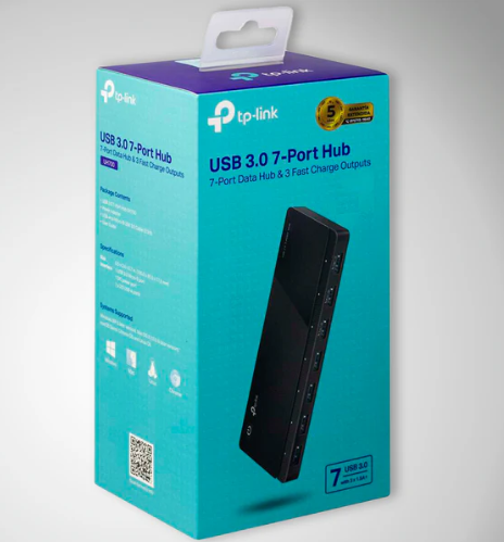 TP-LINK UH700 USB 3.0 7-PORT HUB 7 USB 3.0 PORTS 3 OUTPUTS 