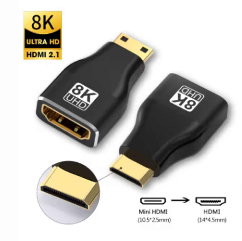 ADAPTADOR MINI HDMI MACHO A HDMI 2.1 HEMBRA