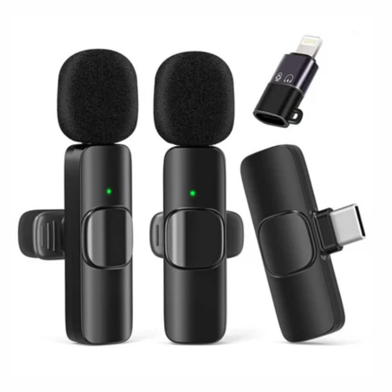 BASIX-MINIMICROFONO LAVALIER PORTATIL, DISPOSITIVO INALAMBRICO PARA GRABACION DE AUDIO Y VÍDEO, CON SOLAPA, PARA IPHONE, IPAD