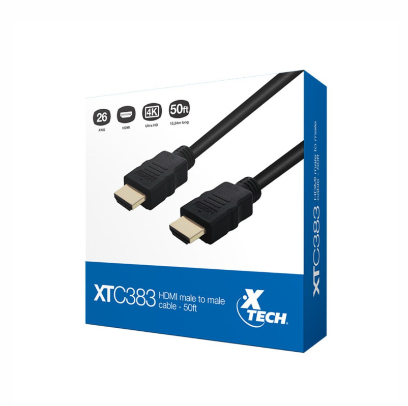 CABLE HDMI 15.24 MT XTECH CBL HDMI 50 FT M/M XTC-383 