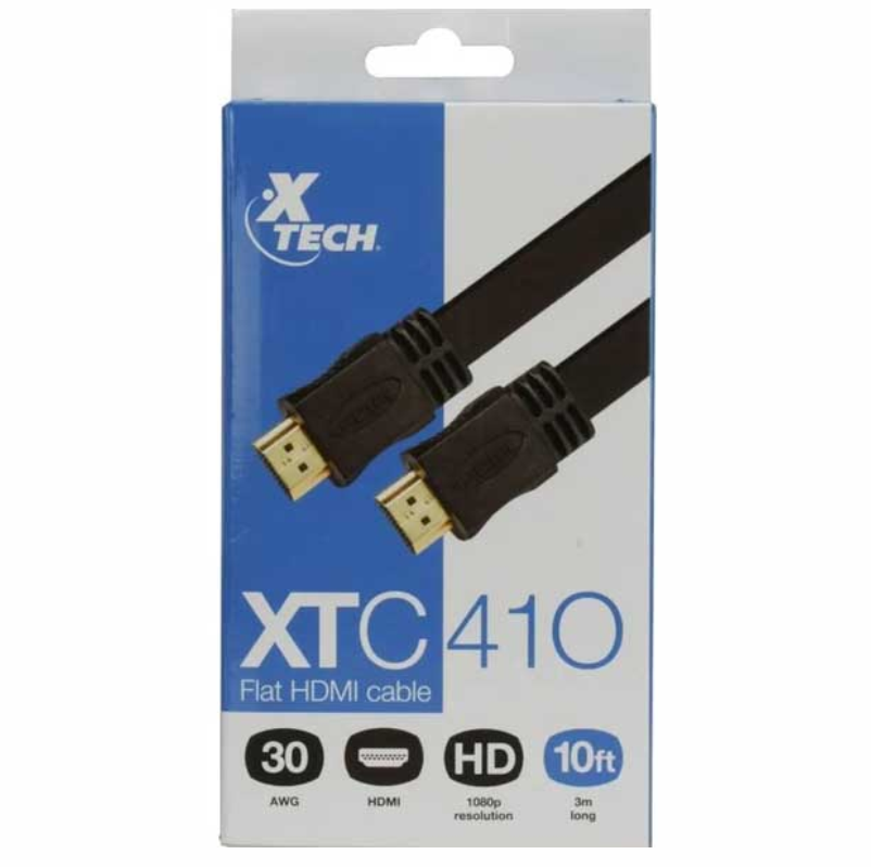 CABLE HDMI PLANO 3 MT XT CBLS FLAT HDMI XTC-410 10FT MM