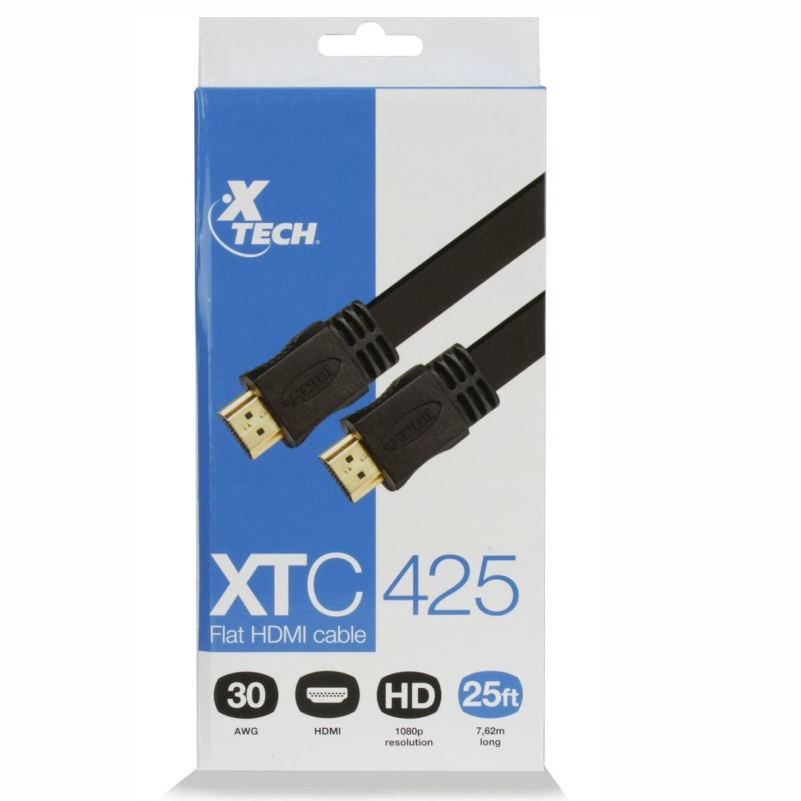 CABLE HDMI PLANO 7.62 MT XT CBLS FLAT HDMI XTC-425 FT M/M